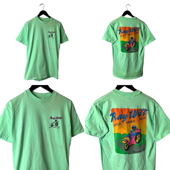 Ray Wilt T Shirt Vintage 90s Adult Green Extra Large XL Graphic Tee - Picture 1 of 16